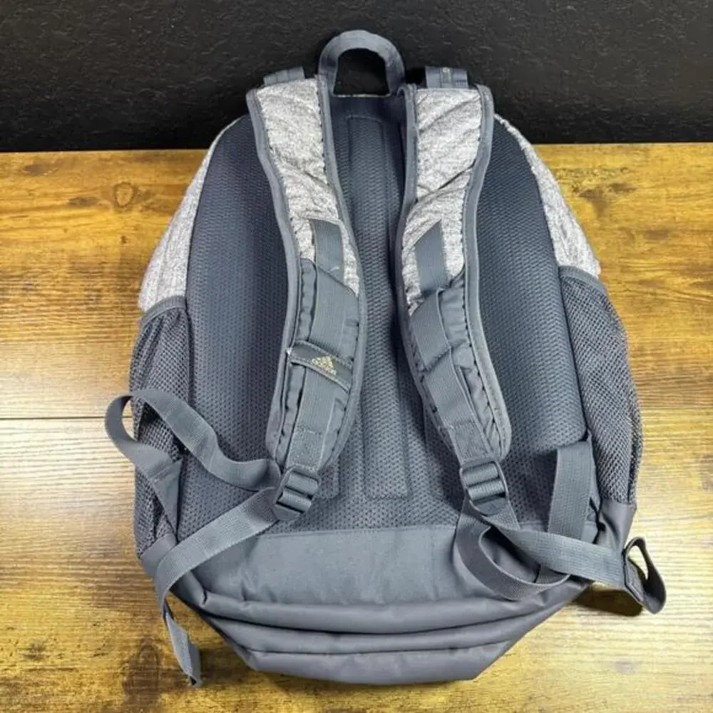 Adidas Prime Gray Polyester Multi-Compartment Laptop Backpack Unisex‎ Large